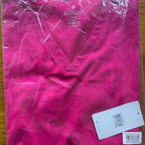 Med Couture Pink Scrub Top NWT